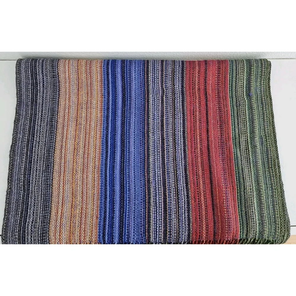Tiahuanacu Brand 100% Alpaca Scarf Handmade in Bolivia Multicolor Tassels